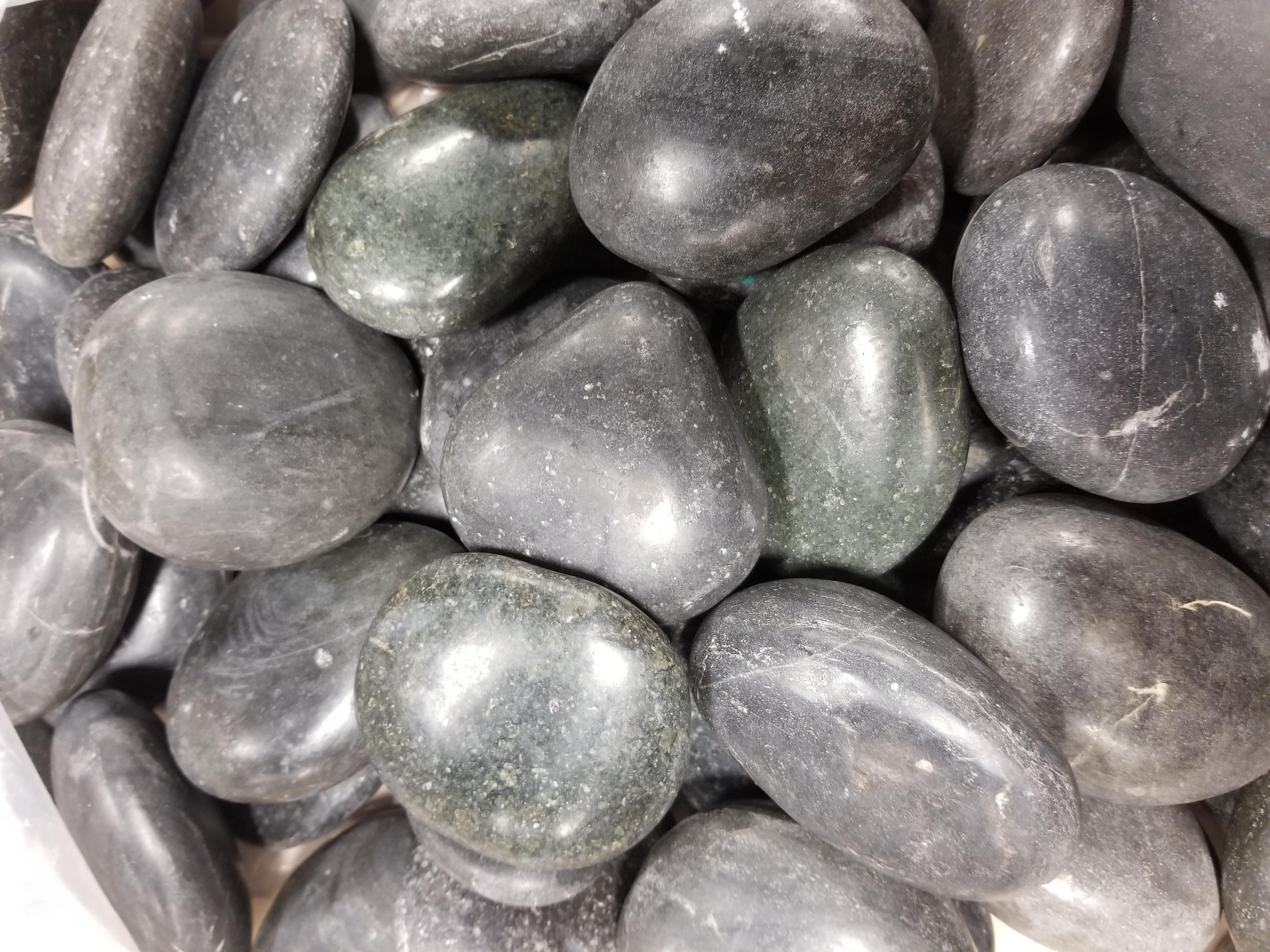 Highly Polished Slate-Black Fire Stone | Stone Decorative