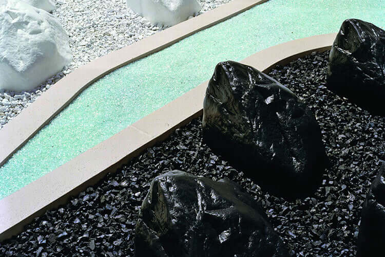 Crushed Glass Black | Stone Decorative