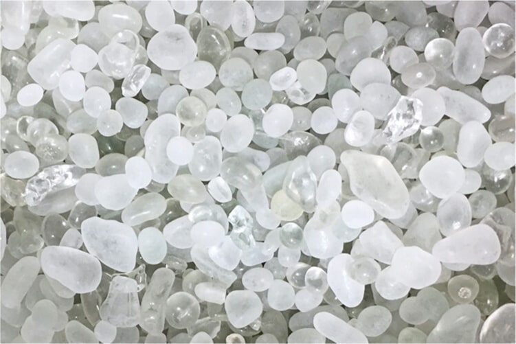 Glass Pebble Clear/White | Stone Decorative