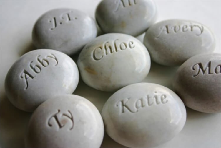 Highly Polished Light Gray Engraving Stones | Stone Decorative
