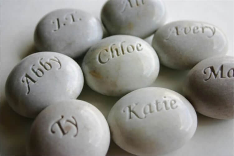 Highly Polished Light Gray Engraving Stones | Stone Decorative