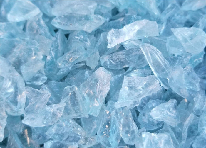 Crushed Glass Aqua | Stone Decorative