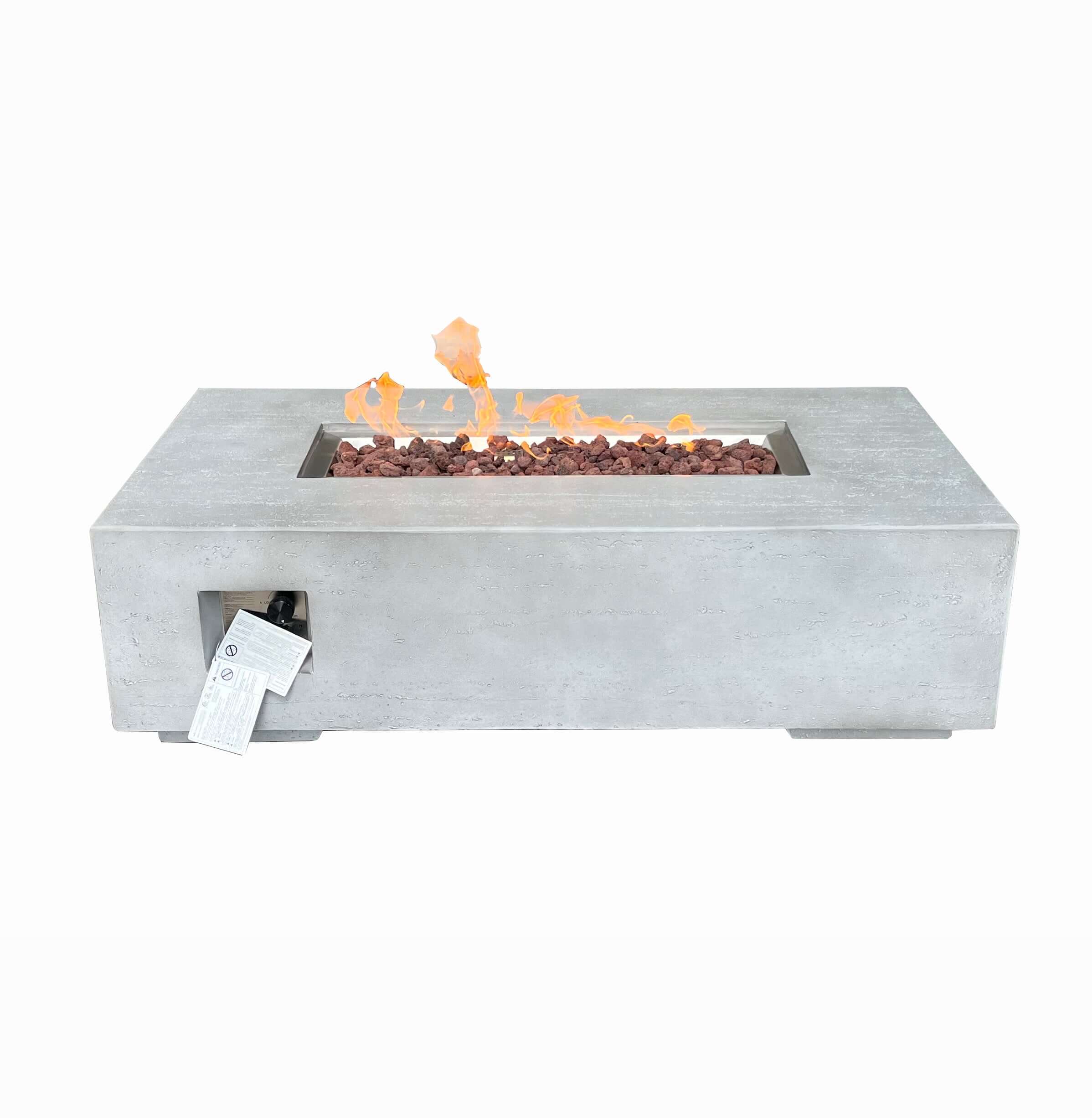 New York Rectangular propane gas fireplace | Stone Decorative