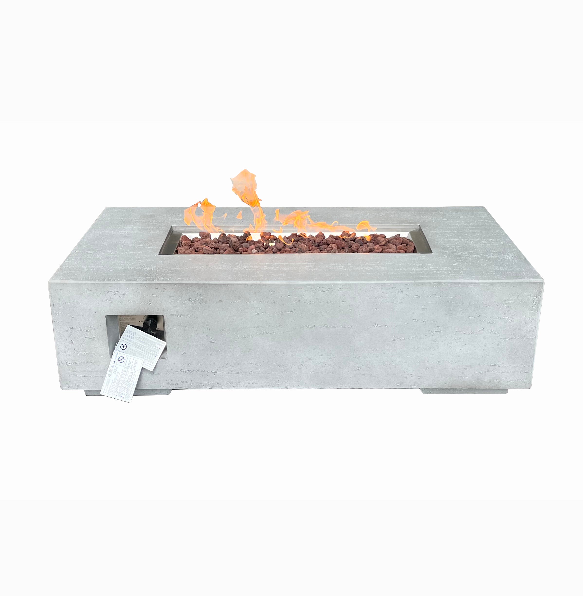 New York Rectangular propane gas fireplace | Stone Decorative