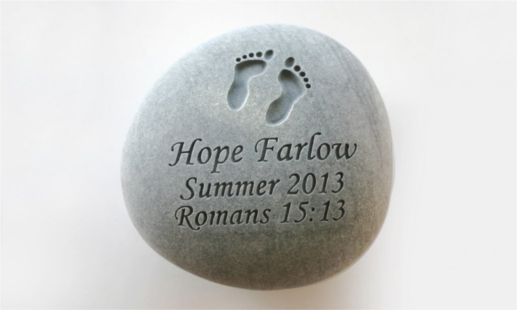 Off-White/Light Gray Engraving Stones | Stone Decorative