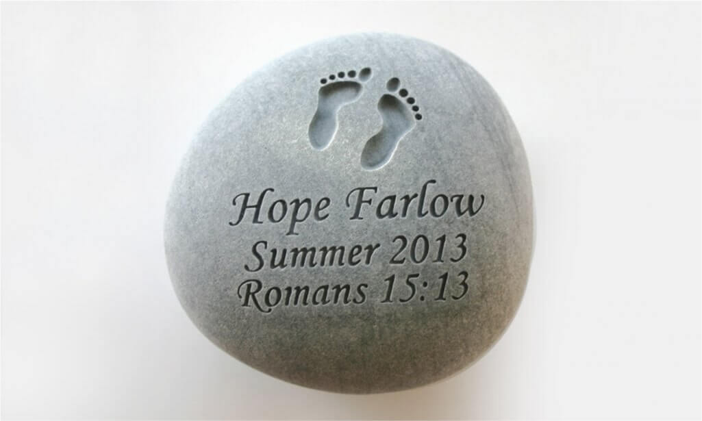 Off-White/Light Gray Engraving Stones | Stone Decorative