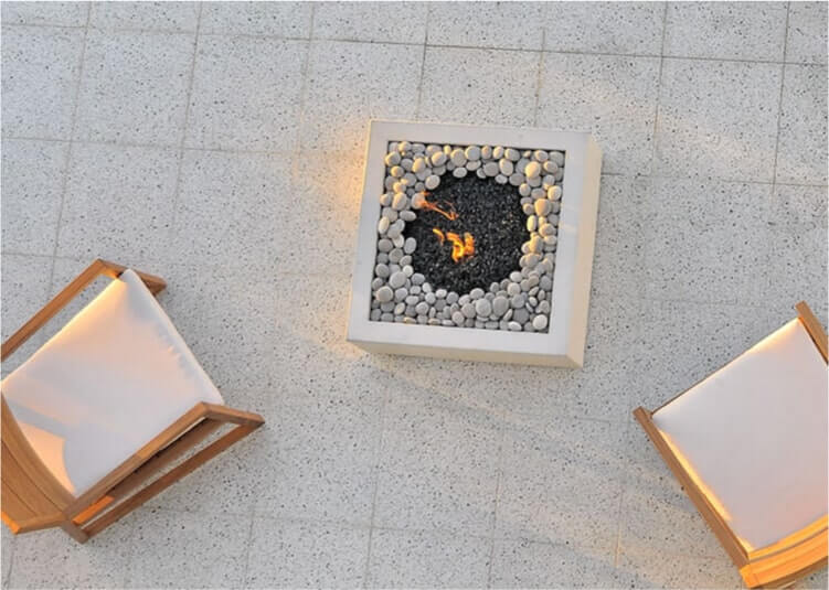 Off-White/Light Gray Fire Stones | Stone Decorative