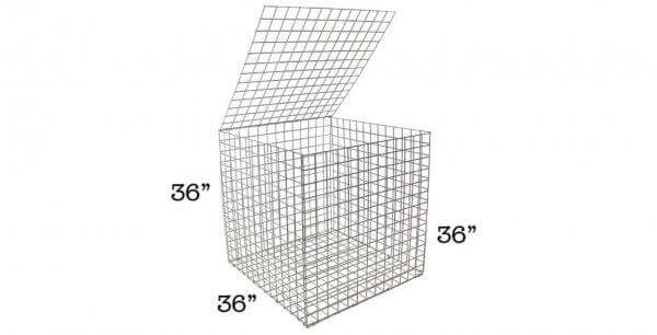 Galfan Industrial Gabion (large cube) | Stone Decorative
