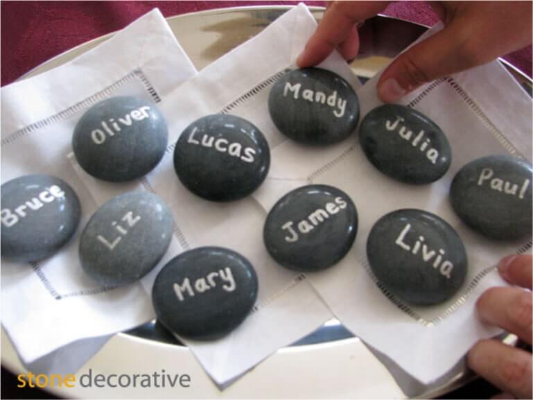 Write-On Stones (Glossy) Gray | Stone Decorative