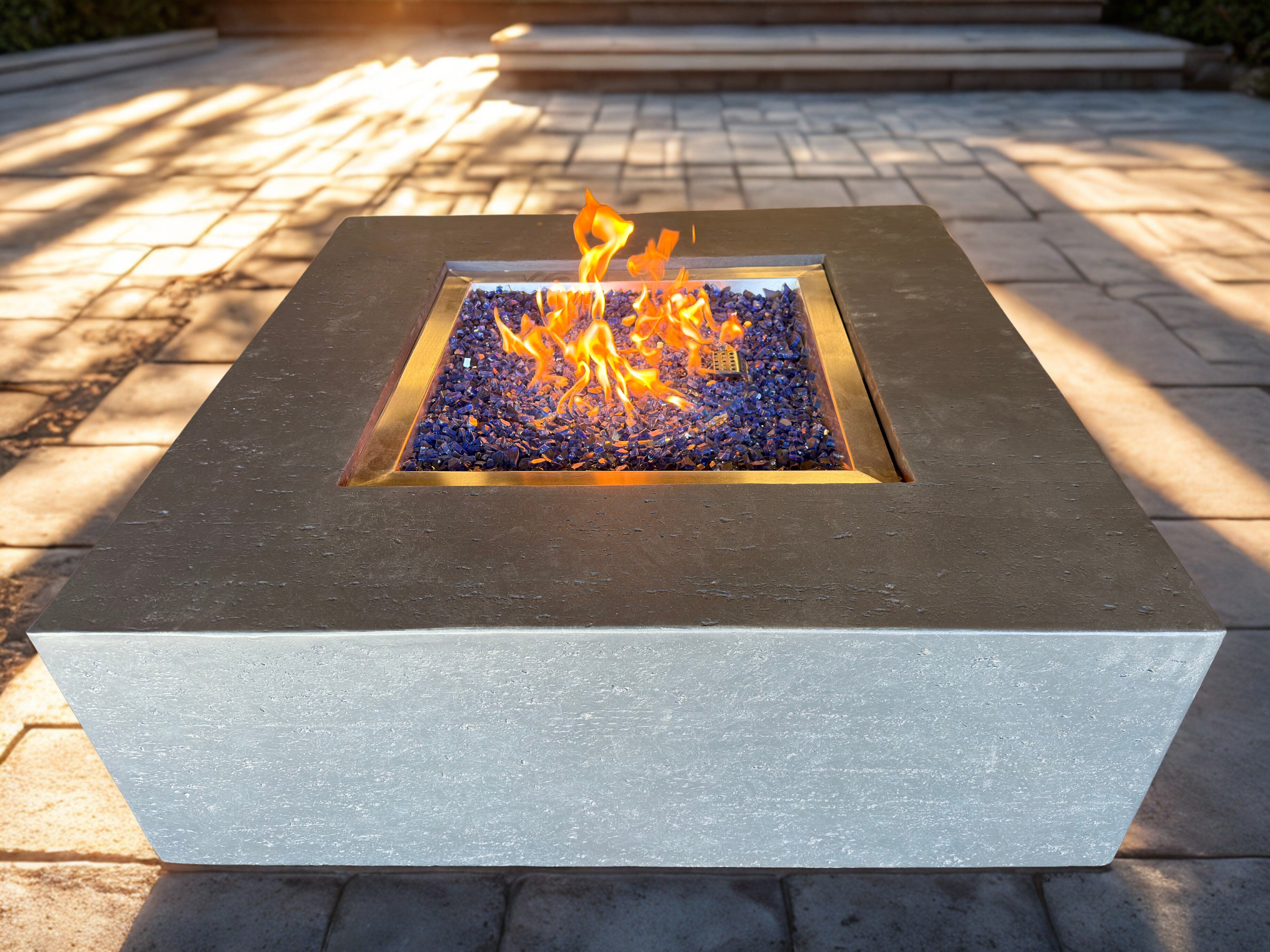 Reflective Crushed Glass Aqua Blue