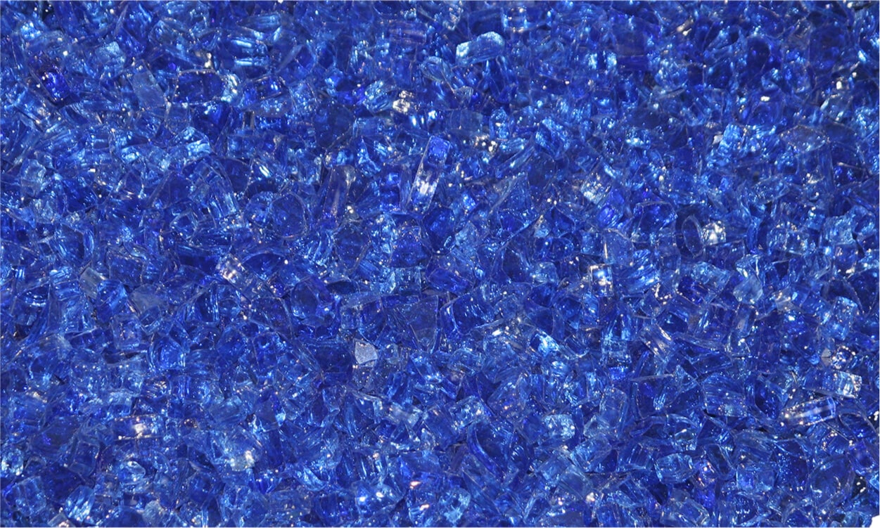 Crushed Glass Blue Diamond | Stone Decorative