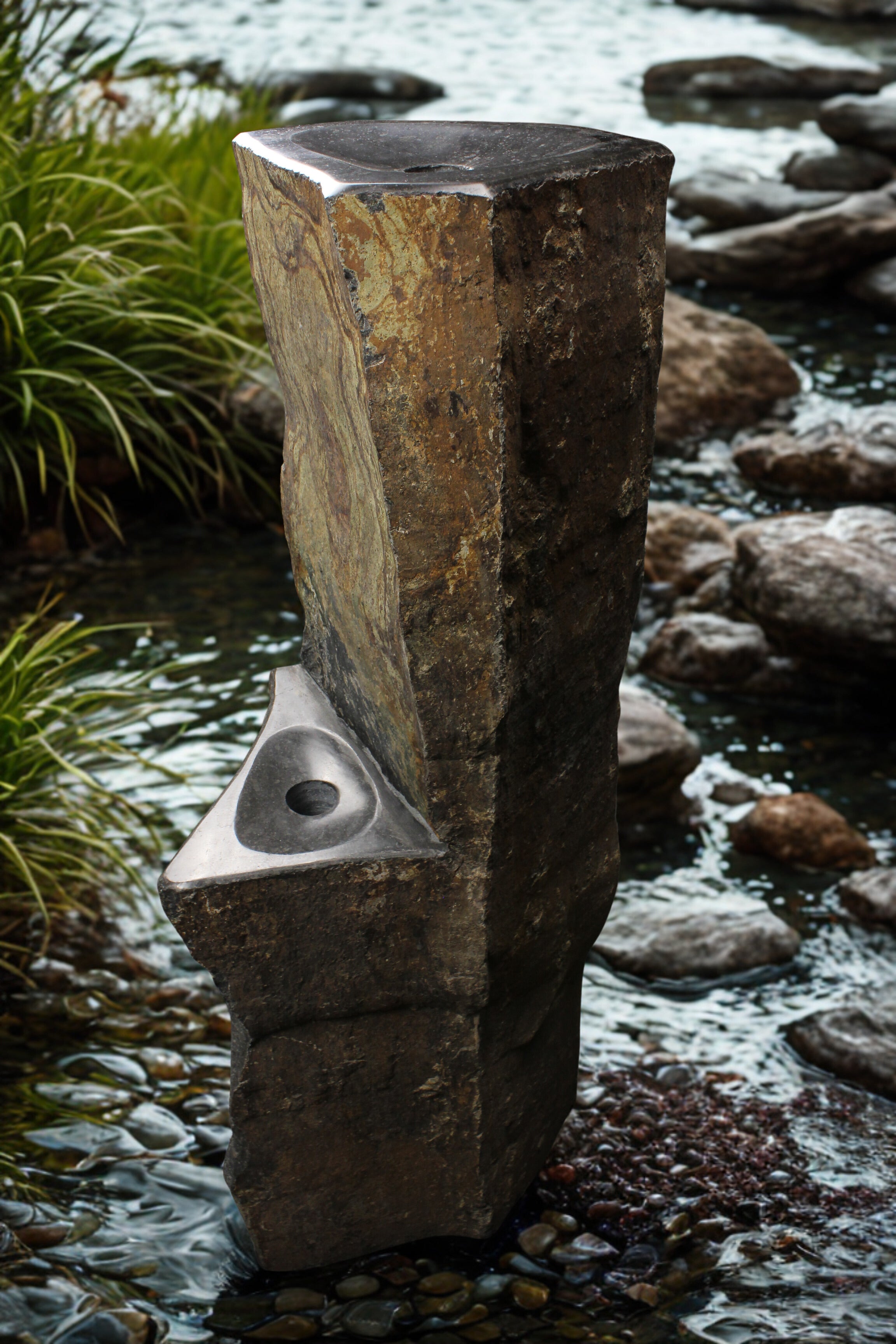 Twin Fountain | Stone Decorative