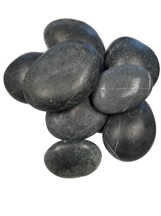 Highly Polished Slate-Black Fire Stone | Stone Decorative