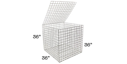 Galfan Fence Gabion (large cube) | Stone Decorative