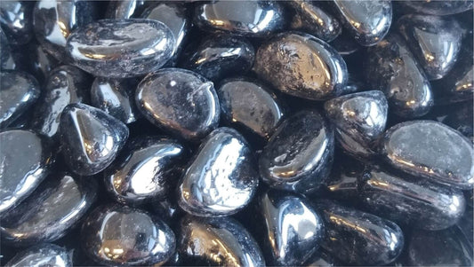 Glass Pebble Black | Stone Decorative