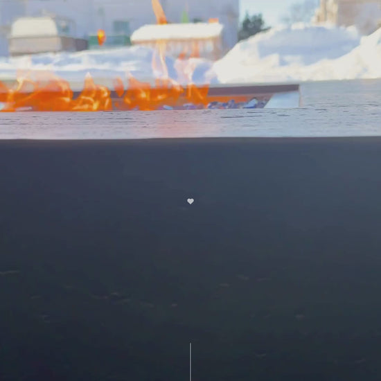 London Square propane gas fireplace | Stone Decorative