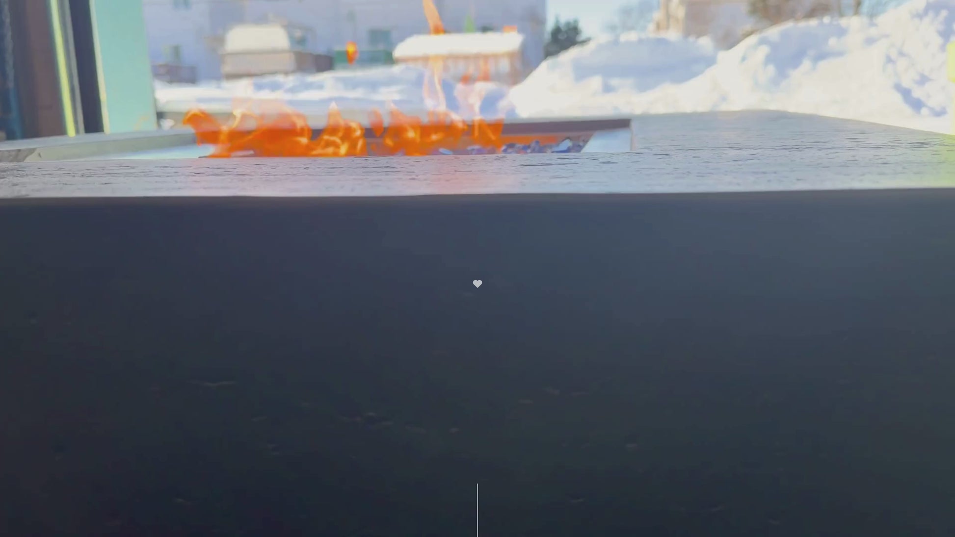 London Square propane gas fireplace | Stone Decorative