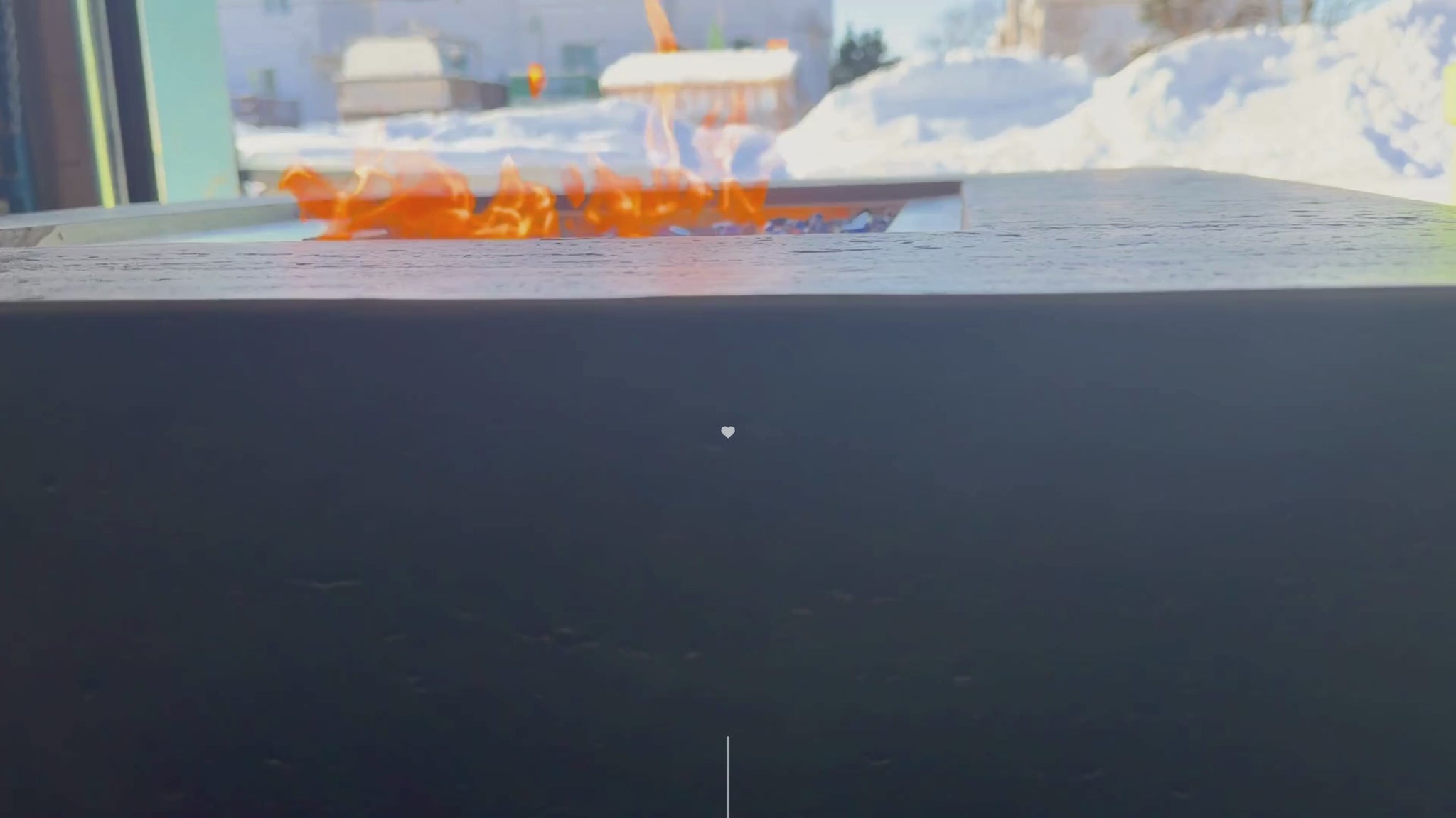 London Square propane gas fireplace | Stone Decorative