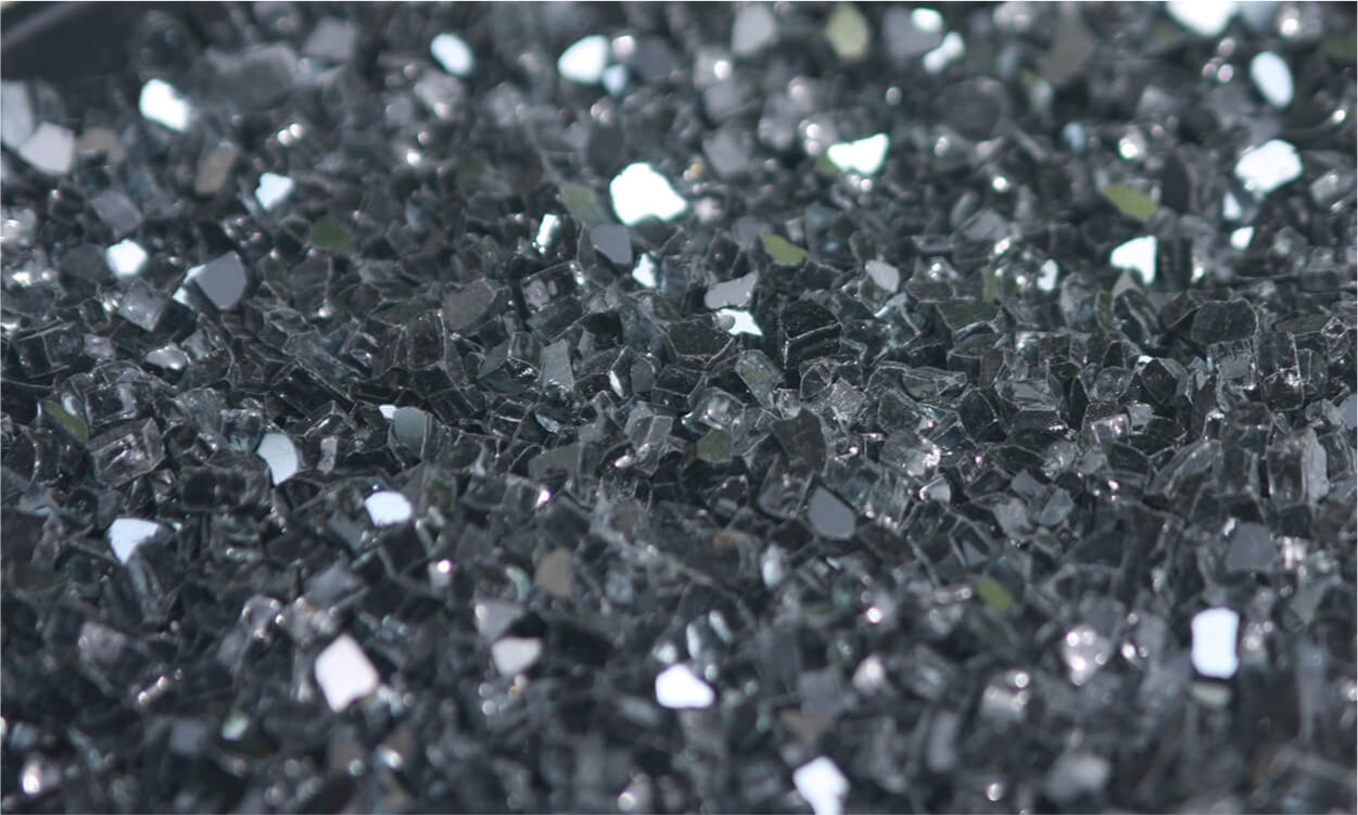 Reflective Crushed Glass Black | Stone Decorative