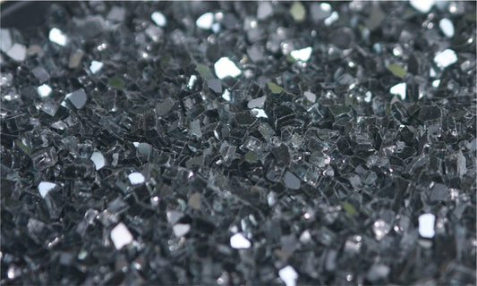 Reflective Crushed Glass Black | Stone Decorative