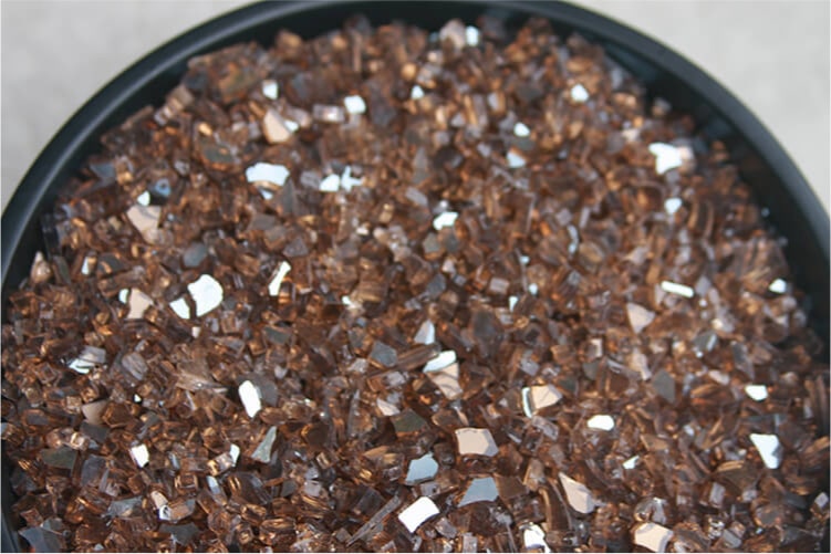 Reflective Crushed Glass Copper | Stone Decorative