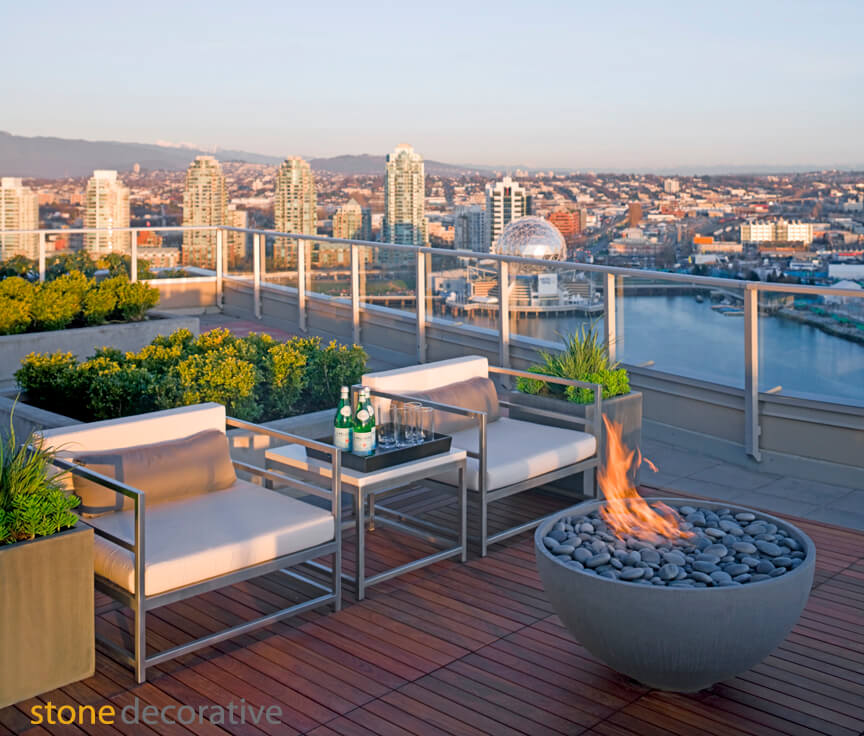 Slate-Black Fire Stones | Stone Decorative