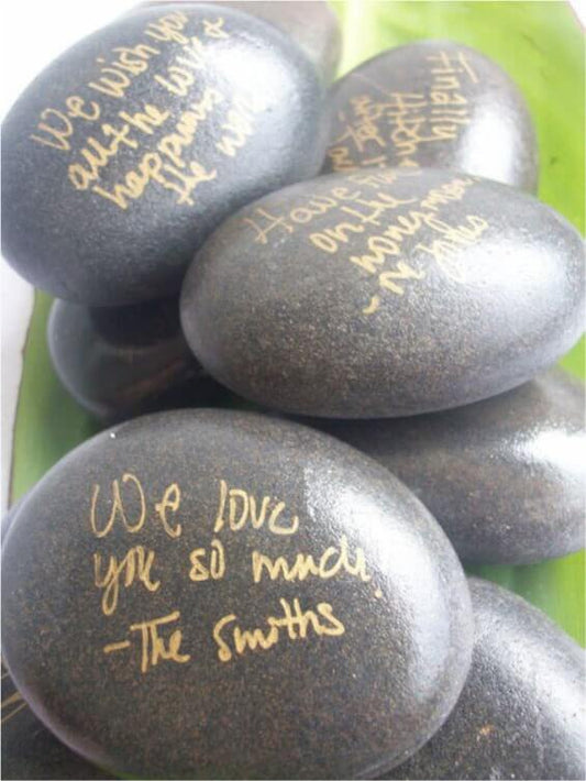 Handwriting Pattern Stones Engraving Stone | Blank Stones for Custom Carving – Stone Decorative