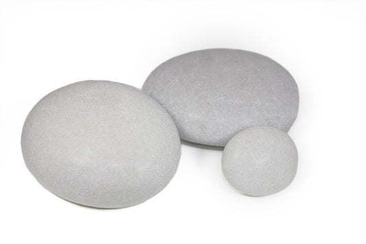 Write-On Stones (Glossy) Off-White | Stone Decorative
