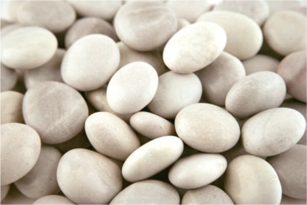 Highly Polished Off-White Fire Stones