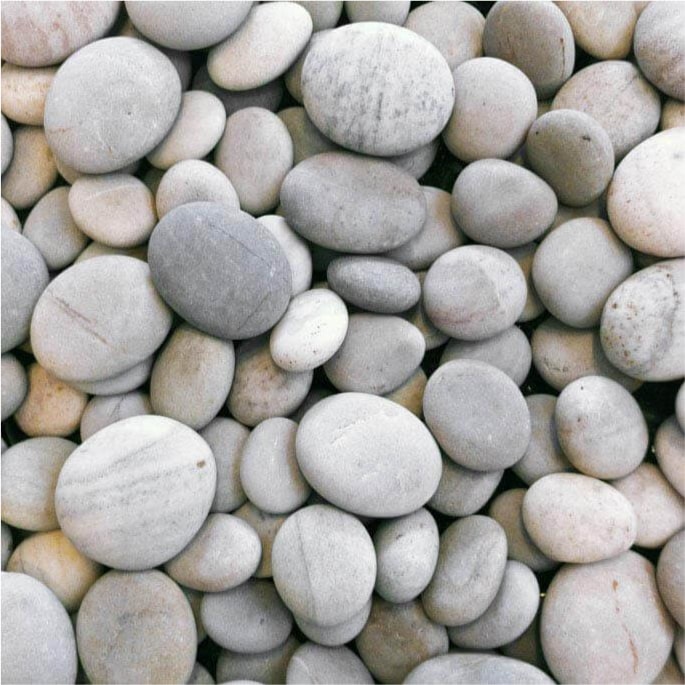Off-White/Light Gray Fire Stones